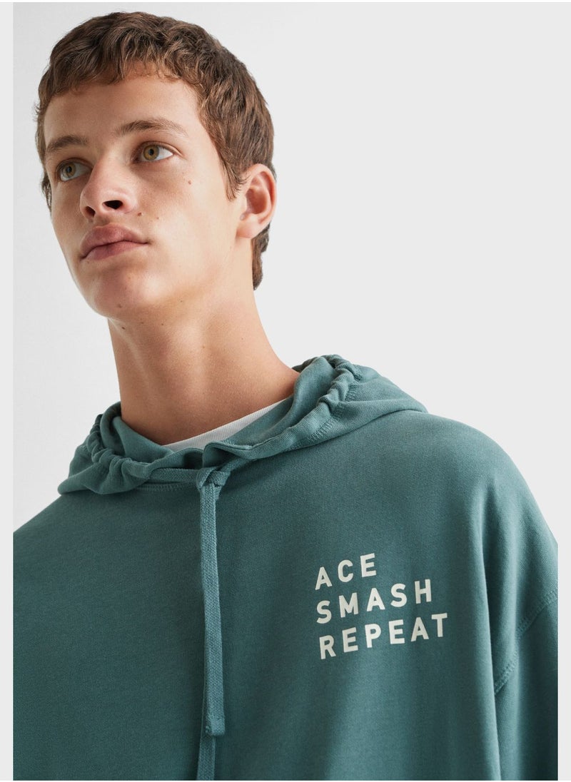 MANGO - Youth Text Print Hoodie - Image 1