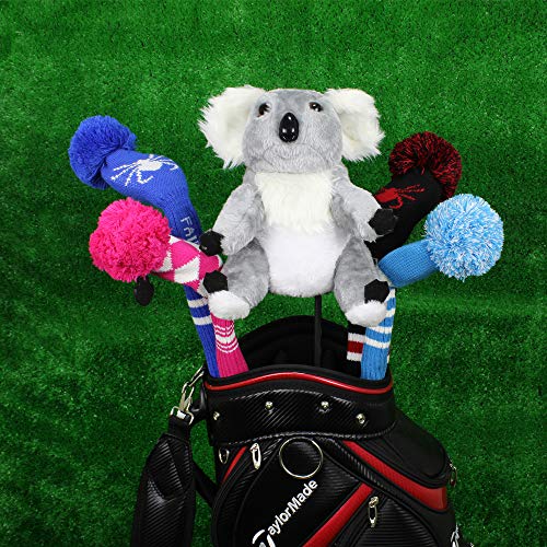 Scott Edward Koala Golf Club Cover Fit Well for Driver Wood Golf Club, Funny Cute Animal Design Soft Functional Golf Headcover Stylish Protection for Your Clubs for Men and Women - Image 5