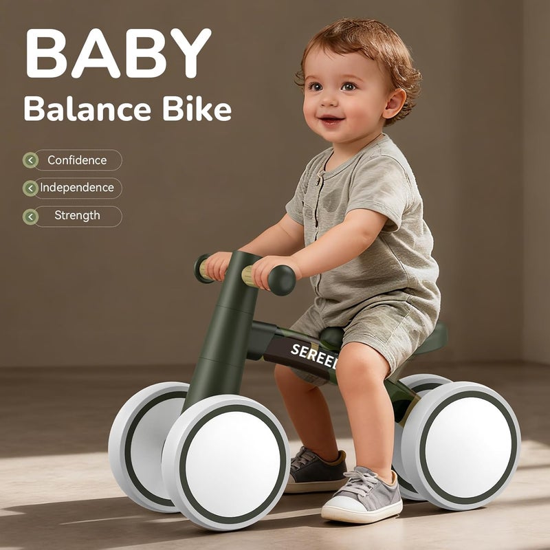 SEREED Baby Balance Bike for 1 Year Old Boys Girls 12-24 Month Toddler Balance Bike, 4 Wheels Toddler First Bike, First Birthday Gifts - Image 3