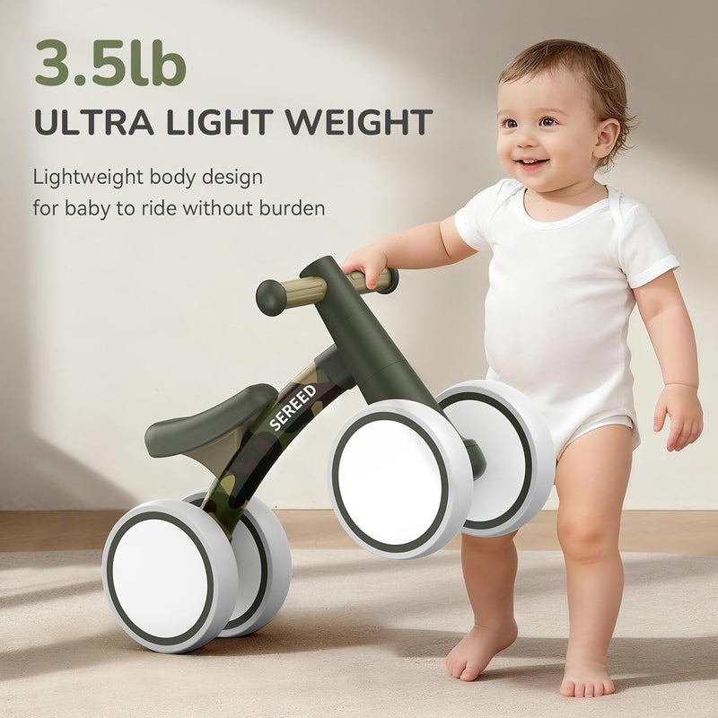 SEREED Baby Balance Bike for 1 Year Old Boys Girls 12-24 Month Toddler Balance Bike, 4 Wheels Toddler First Bike, First Birthday Gifts - Image 5