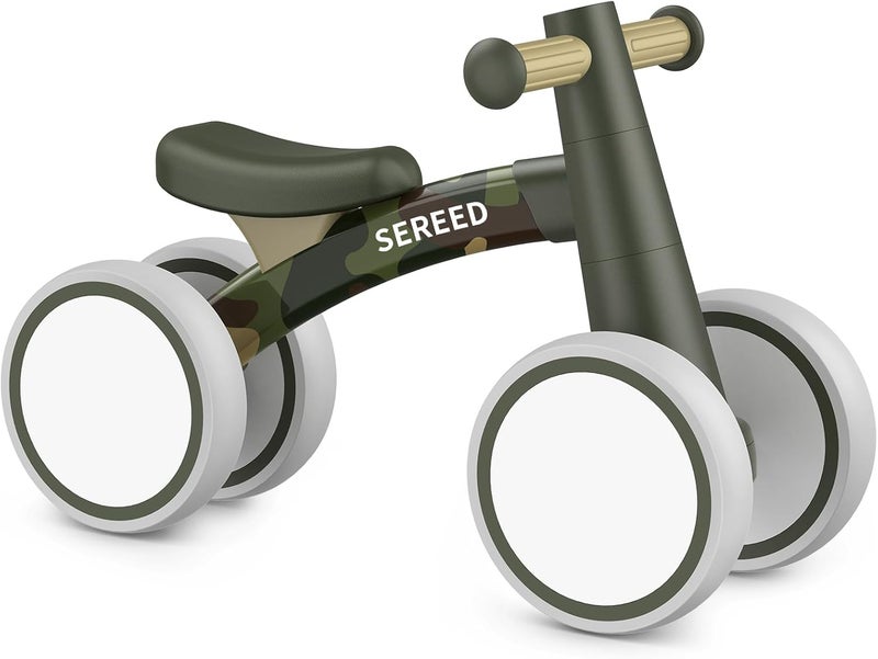 SEREED Baby Balance Bike for 1 Year Old Boys Girls 12-24 Month Toddler Balance Bike, 4 Wheels Toddler First Bike, First Birthday Gifts - Image 1
