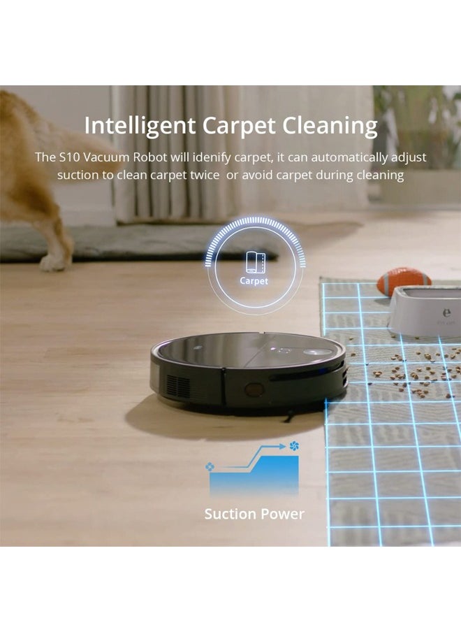 360 - S10 Robot Vacuum Ultral Thin Build-in Trinocular LiDARs 3300Pa Wifi Connected Works With Alexa - Image 1