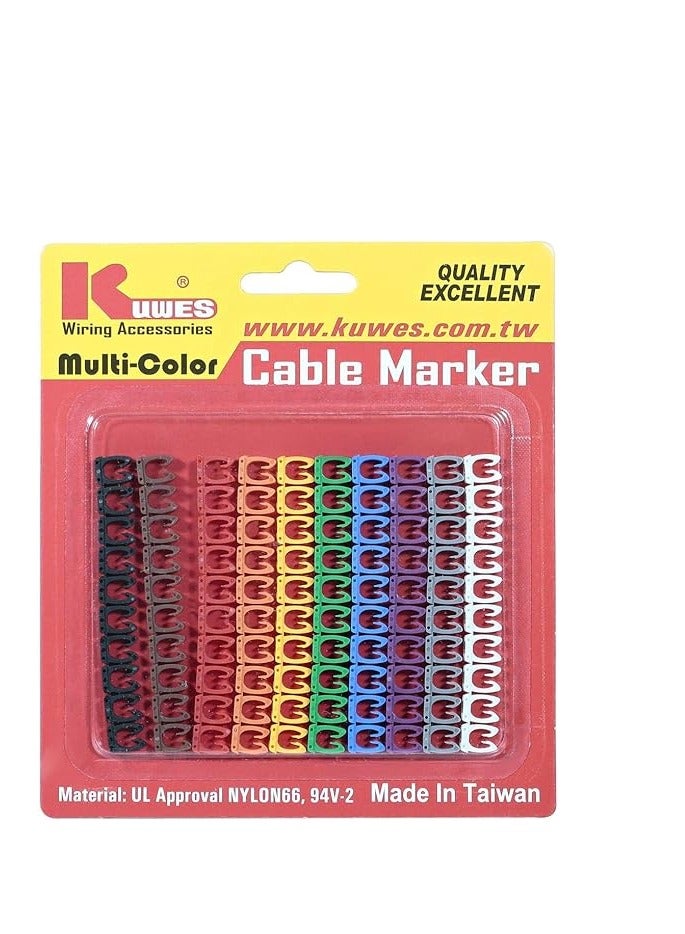 Kuwes 10-Piece Cable Marker Set Multicolor - Image 1