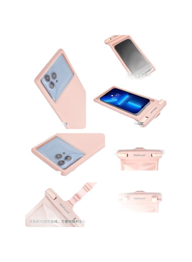 Wellhouse Waterproof Phone Case, Swimming Rafting Diving Waterproof Cover, Touchscreen Compatible, 3D Enlarged 8-Inch, Pink - Image 2