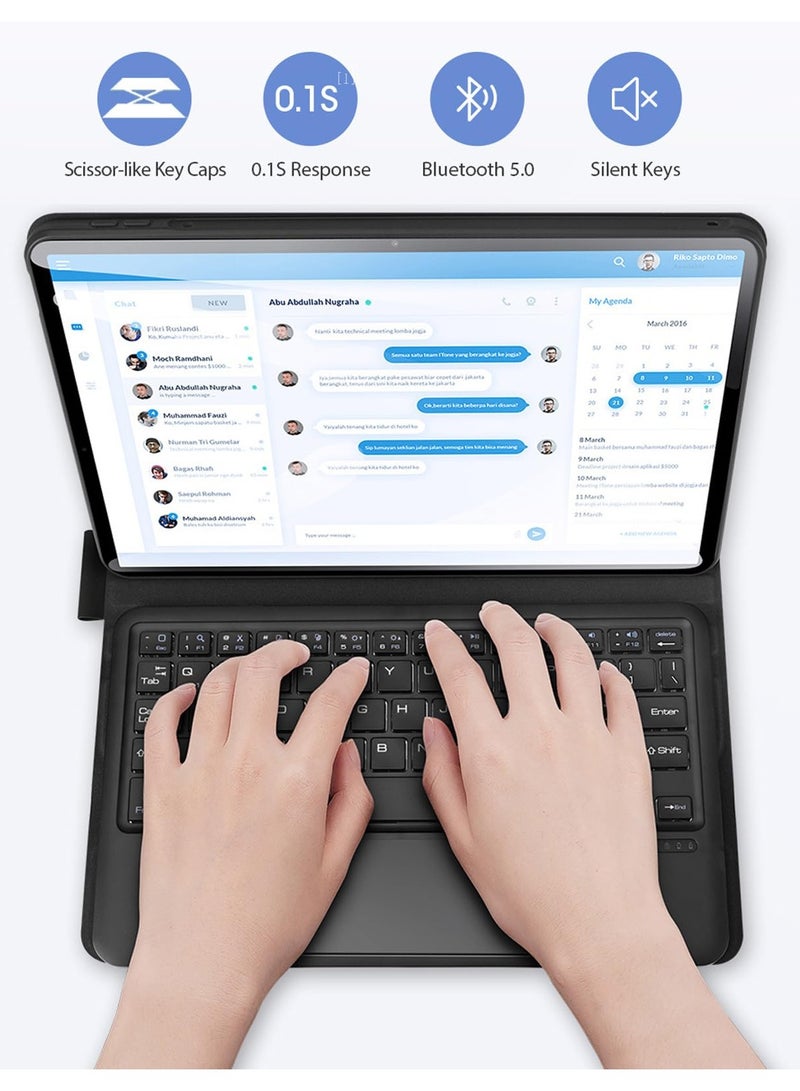 SYOSI Keyboard Case for Xiaomi Pad 6 / Pad 6 Pro 11 Inch 2023 Tablet, Slim PU Stand Cover with Magnetically Detachable Wireless Bluetooth Keyboard - Image 2