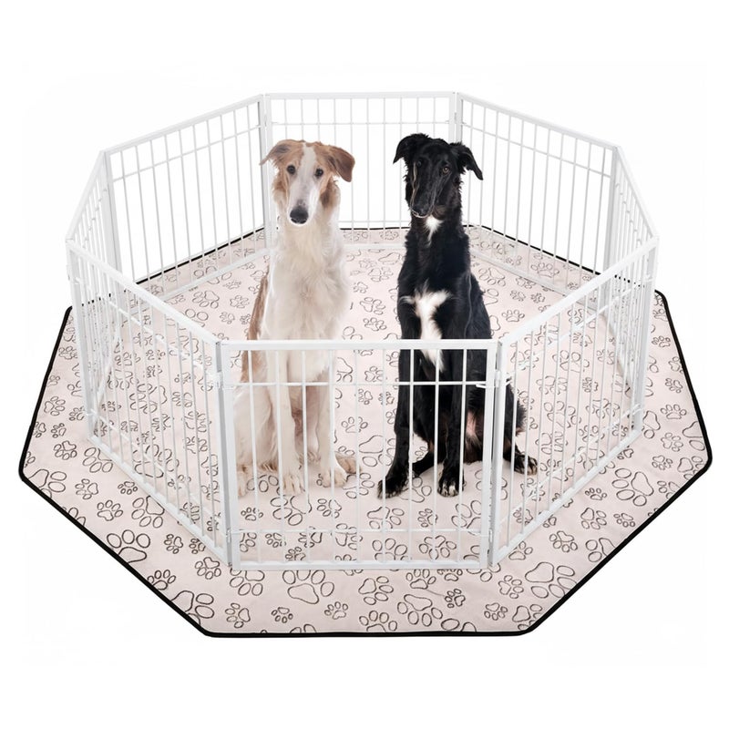 Qeils Reusable Puppy Pads Washable Pee Pads for Dogs Specifically Designed for 8 Panels for Dog Playpen Kennel Waterproof Non Slip Wee Wee pad Absorbent Training Pads Extra Large - Image 2