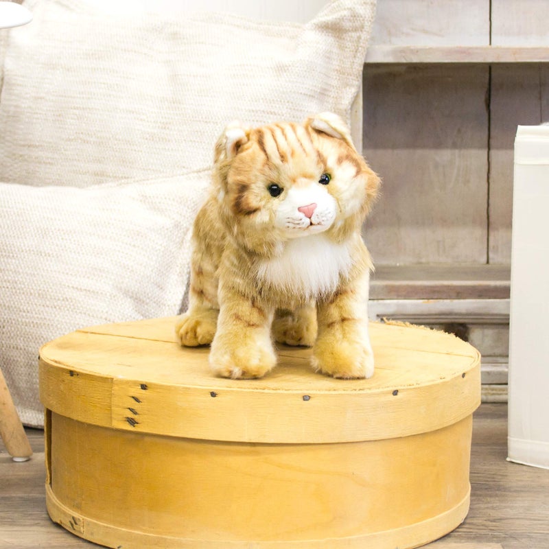 DEMDACO Large Maine Coon Cat Striped Ginger Children's Plush Stuffed Animal Toy - Image 2