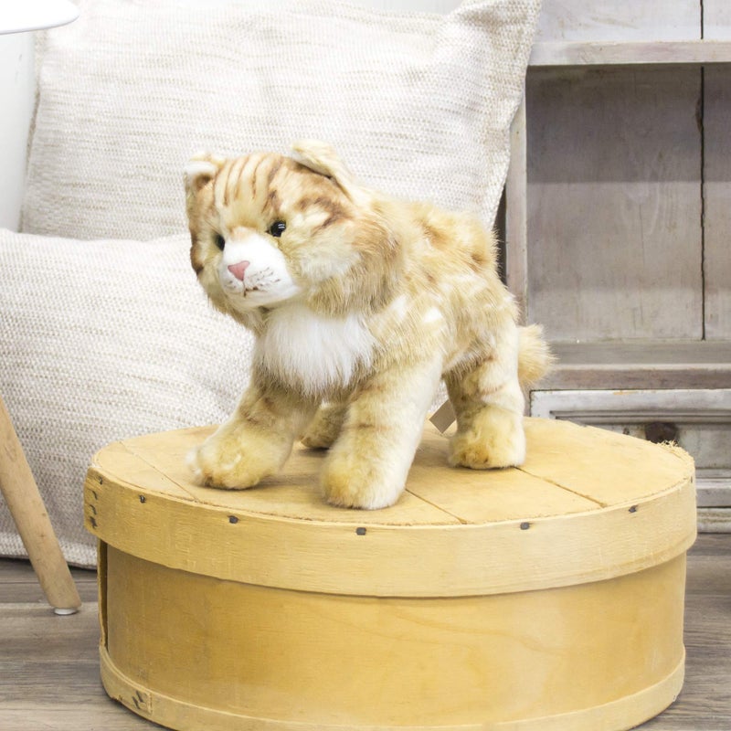 DEMDACO Large Maine Coon Cat Striped Ginger Children's Plush Stuffed Animal Toy - Image 3