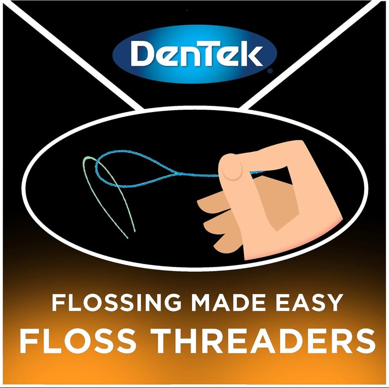 DenTek Floss Threaders | For Braces, Bridges, and Implants | 50 Count (Pack of 6) - Image 2