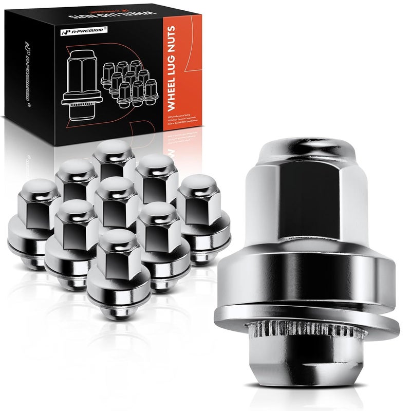 A-Premium M14-1.50 Wheel Lug Nuts for Lexus LS460, LC500, LS600h - 10-PC Set - Image 1