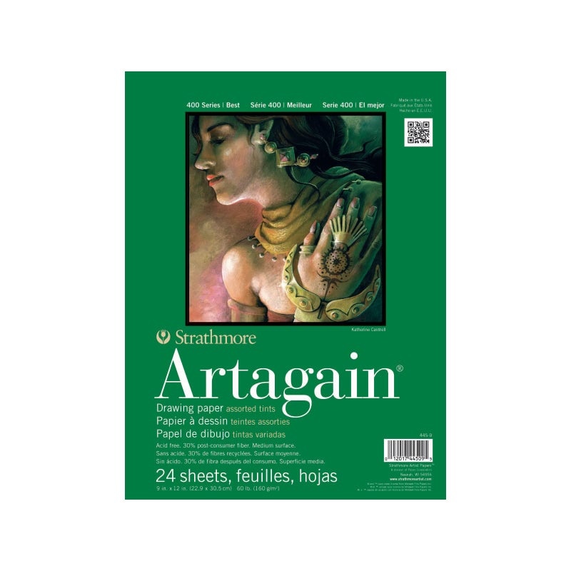 Strathmore 4459 Paper 400 Series Artagain Pad 9x12 Assorted