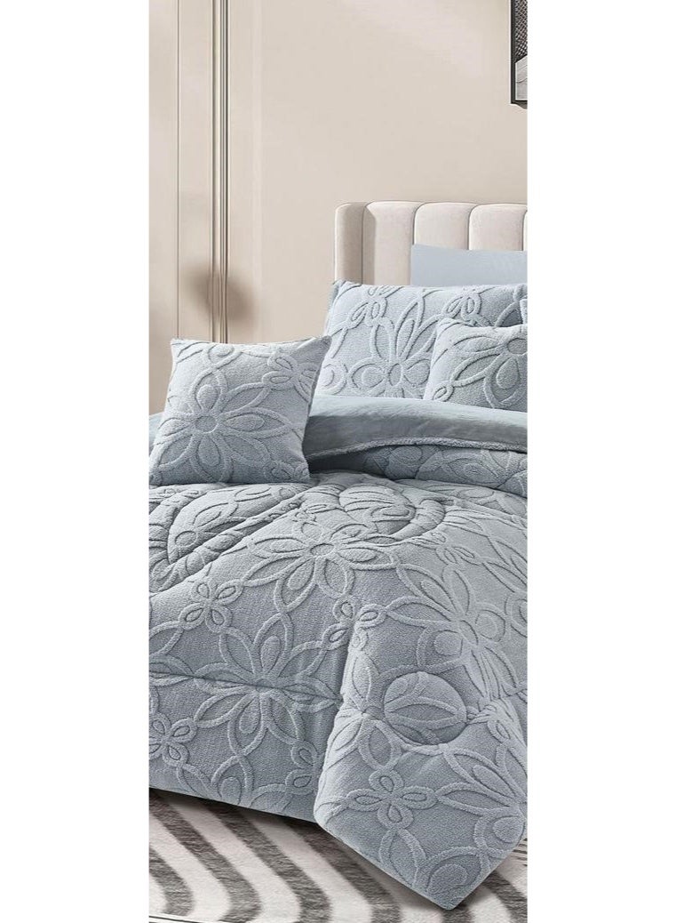 Horse Winter double bed sheet with a luxurious embroidered design, size 240*260 cm - Image 3