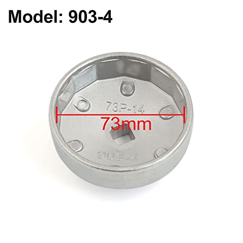 uxcell A16041800ux1249 14 Flutes 73mm Inside Dia Cap Type Car Oil Filter Wrench Cup for Lexus - Image 3