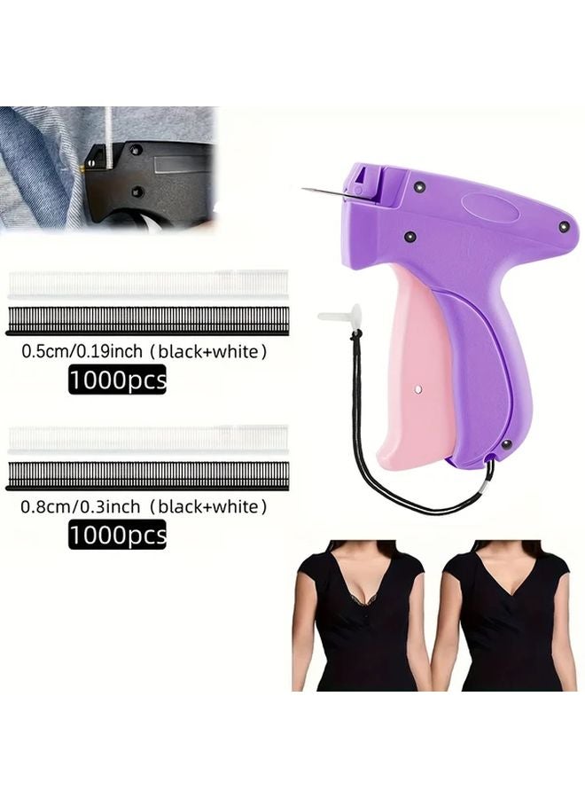 Black Handheld Stitch Gun for Clothes with 6 Needles 2000 Fasteners Portable Quick Clothing Fixer - Image 5