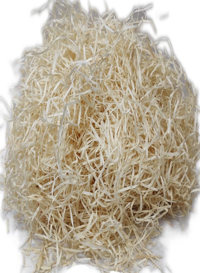 CRAFTY WHEELS Wooden Shredded Paper Grass for Packing (1 Pack of 80grm) Decoration, Hamper, Basket Filling, Gift, Box, Craft, DIY Raffia Confetti Paper Fillers Strips(Cream/Beige) - Image 3
