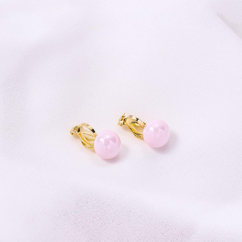 YOQUCOL Simulated Freshwater Pearl Clip On Earrings Not Pierced Elegant Stud Jewelry For Women - Image 5