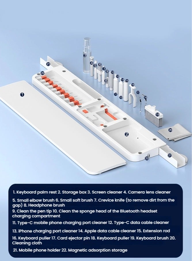 general Multifunctional Cleaning Set Office Wrist Brace Keyboard Handrest Leather Sponge Cleaning Hand Rest - Image 3