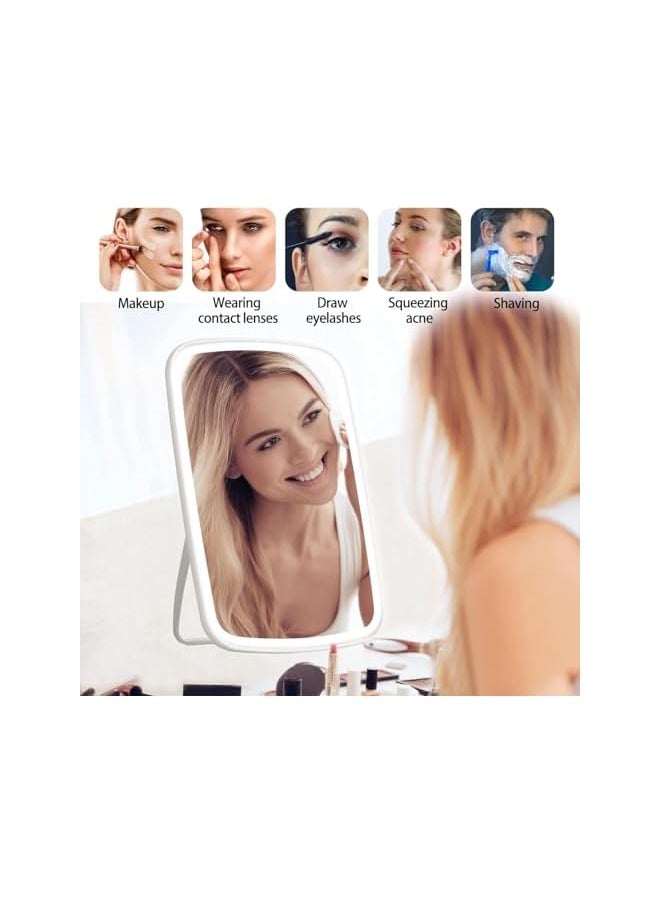 The Bros LED Makeup Mirror with Adjustable Brightness & 3 Color Modes – Rechargeable Mirror with Lights for Perfect Makeup Application, Ideal for Home, Bathroom, Travel, and Portable Beauty Needs  - Image 3