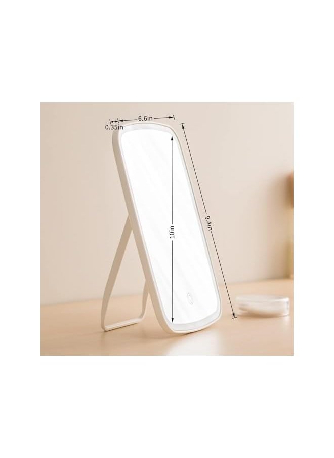 The Bros LED Makeup Mirror with Adjustable Brightness & 3 Color Modes – Rechargeable Mirror with Lights for Perfect Makeup Application, Ideal for Home, Bathroom, Travel, and Portable Beauty Needs  - Image 2