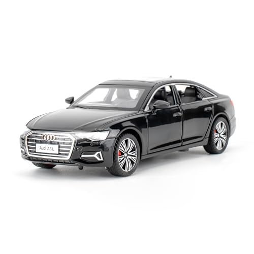 BDTCTK 132 A6L Model Cars Toy Zinc Alloy Diecast Pull Back Toy Cars with Sounds and Lights Vehicles for Kids Boy Girl Gift Black - Image 1