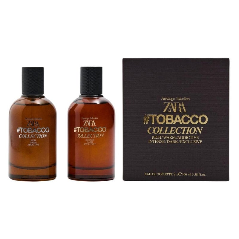 Zara Menâ€™s TOBACCO COLLECTION Rich/Warm/Addictive/Intense/Dark/Exclusive 2X Eau De Toilette 3.4 fl.oz. each - Image 1