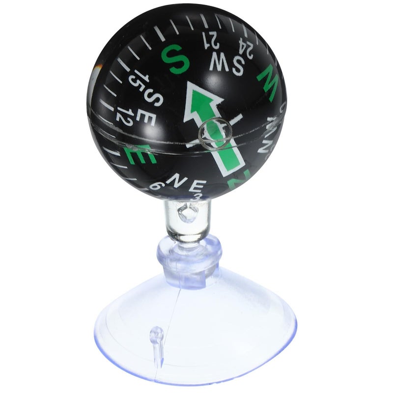 North Compass 38mm Dashboard Suction Mount Compass for Car Boat Truck Marine Use Black - Image 2