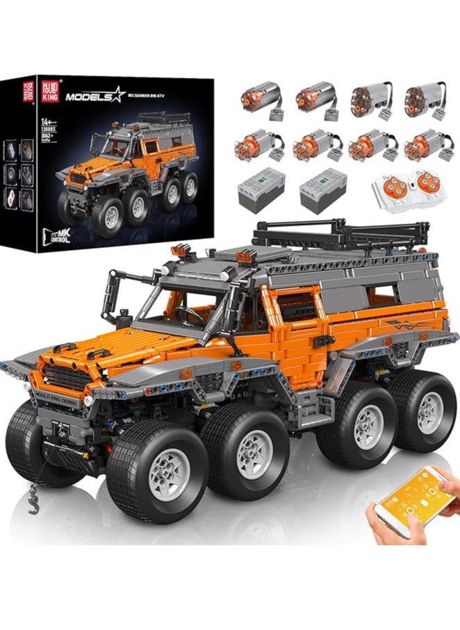 mould king - 13088 Off-Road Pickup Truck Building Kits, MOC Shaman 8x8 ATV Car Sets Model with Motors/APP Remote Control, Gifts for Kids Age 14+/Adult Enthusiasts (3062 Pieces) - Image 1