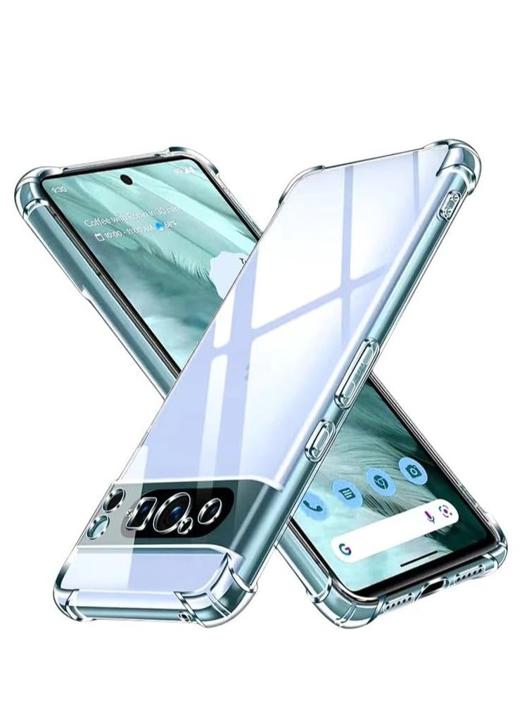 BORTONY Google Pixel 9 Pro Case Cover Protective Shock Absorption Bumper Case with Camera Protection Case Crystal Clear Soft TPU Transparent Case For Google Pixel 9 Pro 5G - Image 1