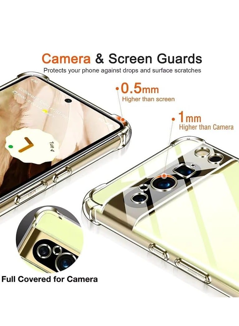 BORTONY Google Pixel 9 Pro Case Cover Protective Shock Absorption Bumper Case with Camera Protection Case Crystal Clear Soft TPU Transparent Case For Google Pixel 9 Pro 5G - Image 2