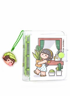 KASTWAVE Transparent Notebooks, Mini Binder with Keychain, Soft Plastic PVC 3 Round Rings Planner Cover Notebook Protector Inner Papers  - Image 2