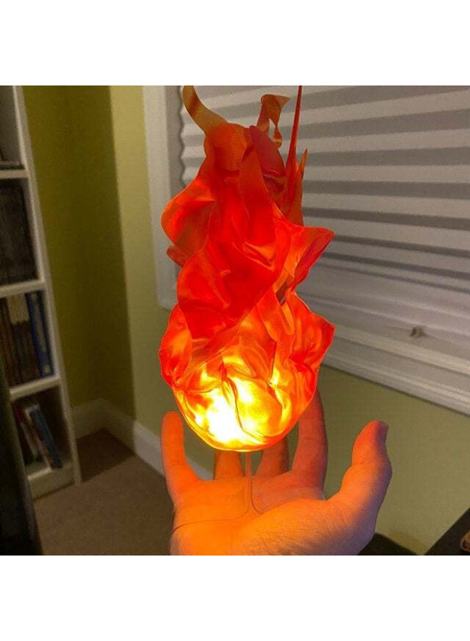 HI-FINE Halloween Floating Fireball Prop, Illuminated Floating Fireball Props, Artificial Fake Flame Ball, Unique Halloween Decoration Flame (Red) - Image 1