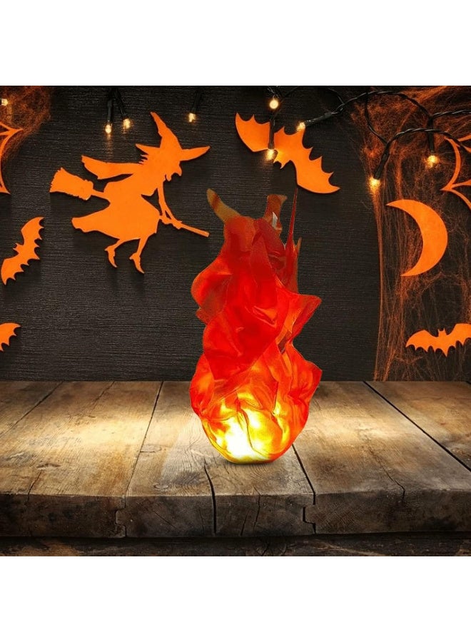 HI-FINE Halloween Floating Fireball Prop, Illuminated Floating Fireball Props, Artificial Fake Flame Ball, Unique Halloween Decoration Flame (Red) - Image 3