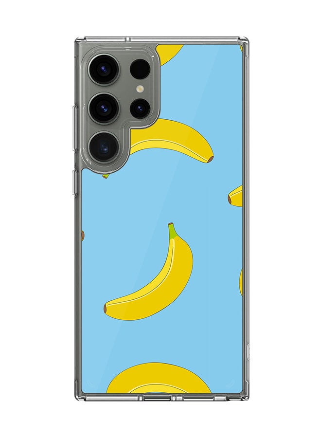 Classic Clear Case for Samsung Galaxy S23 Ultra , Hybrid Soft Transparent Cover [ Designed for Samsung Galaxy S23 Ultra ] - Rolling Bananas Full Print