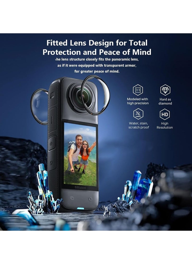 General 4-piece Insta360 X4 lens cover, lens cover removable Insta360 X4 lens cover accessories  - Image 3