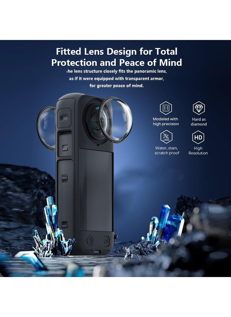General 4-piece Insta360 X4 lens cover, lens cover removable Insta360 X4 lens cover accessories  - Image 4