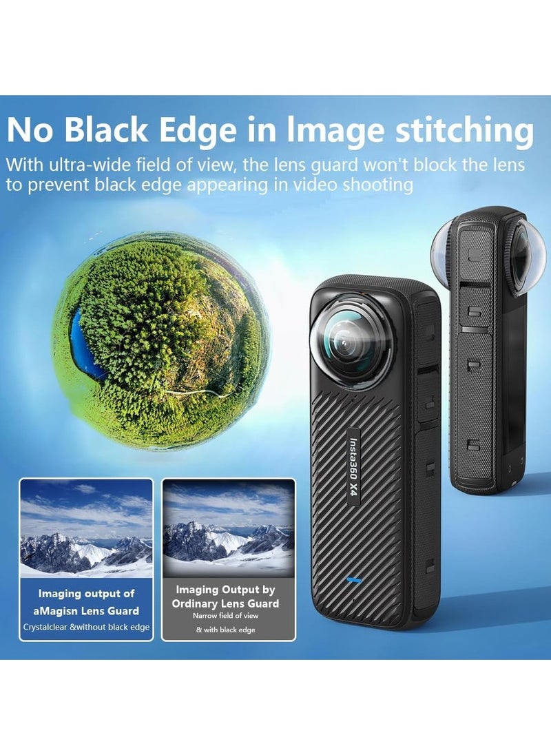 General 4-piece Insta360 X4 lens cover, lens cover removable Insta360 X4 lens cover accessories  - Image 5