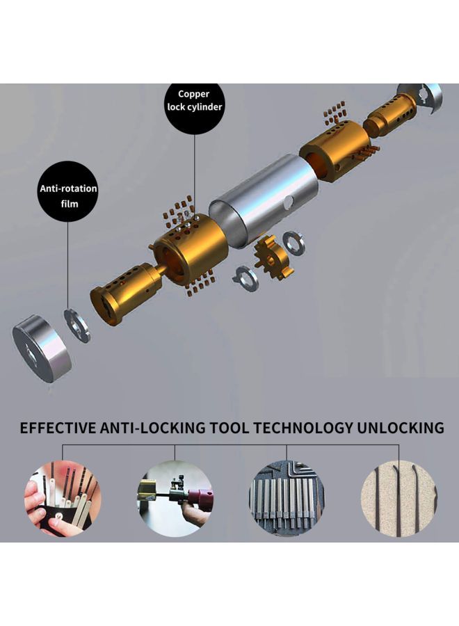 NIBEMINENT Bicycle Chains Lock With Key Set 0.6meter - Image 4