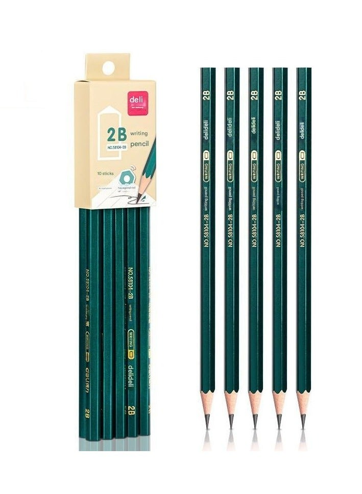 Generic 2B Hexagonal Pencil, Student Anti Slip 10 Pieces/Box - Image 1
