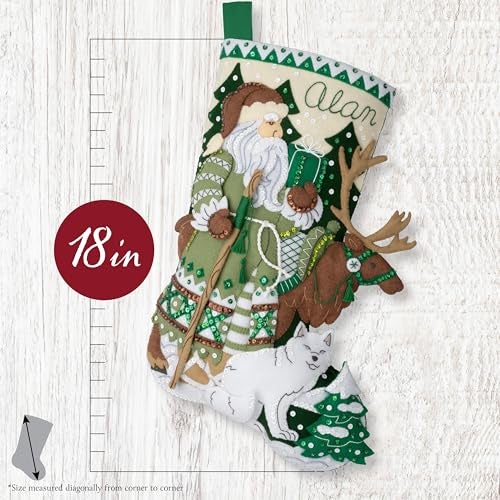 Bucilla Felt Applique 18 Stocking Making Kit Nordic Noel Perfect for DIY Arts and Crafts - Image 3