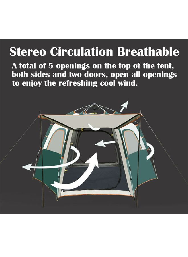 ZCM-HAPPY Portable Automatic Pop-Up Instant Camping Tent, Ideal for Family Camping Trips, Offering Quick Setup and Durability for Outdoor Adventures UV Protection 280x280x155 cm - Image 3