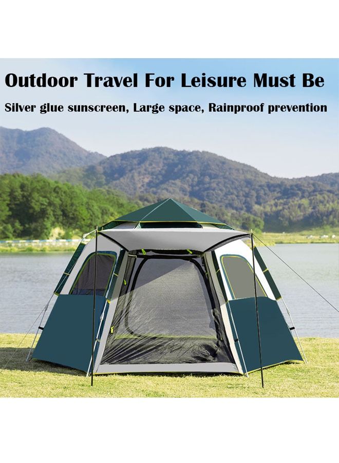 ZCM-HAPPY Portable Automatic Pop-Up Instant Camping Tent, Ideal for Family Camping Trips, Offering Quick Setup and Durability for Outdoor Adventures UV Protection 280x280x155 cm - Image 2
