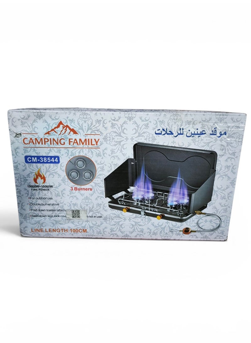 موقد ذو عينين عالي الطاقة للتخييم والرحلات - Image 2