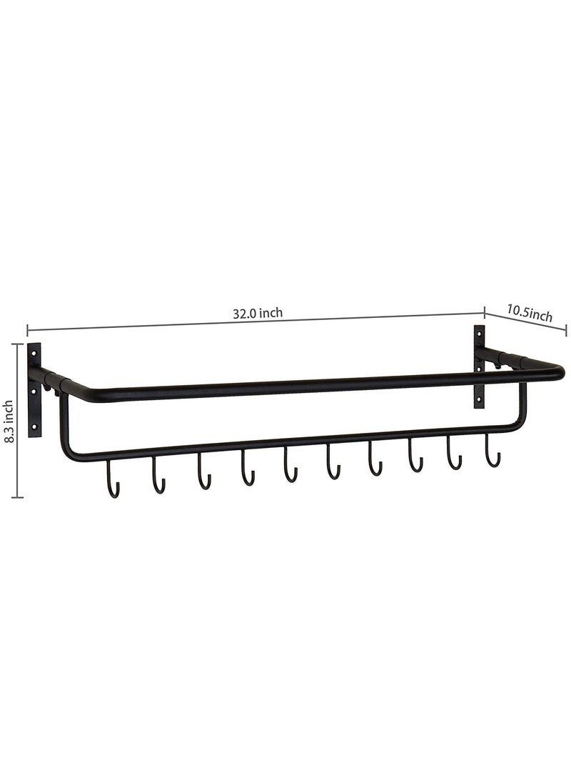 INDIAN DECOR INDIAN DECOR 50712 Ten 10Hook WallMounted Metal Sports Equipment Storage Rack  - Image 4