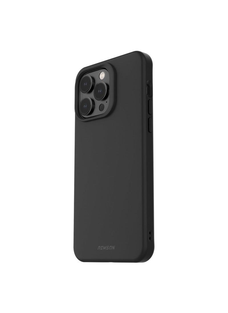 Remson - Remson Mag-X Magnetic Hybrid Protective Silicone Case Military Grade Protection Compatible For iPhone 14 Pro Max (Black) - Image 1