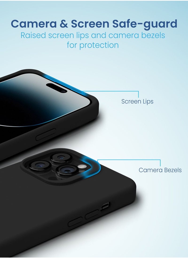 Remson - Remson Mag-X Magnetic Hybrid Protective Silicone Case Military Grade Protection Compatible For iPhone 14 Pro Max (Black) - Image 1