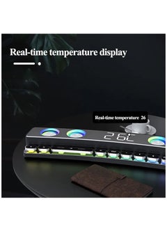 SOAIY Wireless HiFi Speaker Computer Game Subwoofer Bluetooth Speaker No Light 3600mAh Sound Bar Stereo Music Player Clock 3D Stereo Bass Surround Sound Box 3.5mm Audio Input for PC Laptop  - Image 5