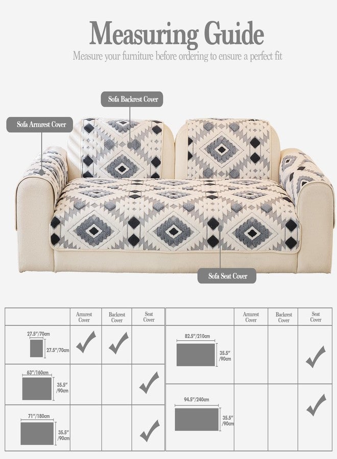 WEYOND Couch Cover for Dogs Washable, Soft Plush Sofa Cover for Loveseat & 2/3 Cushion Sofa, Pet-Friendly Couch Covers for Sofa, Non-Slip Sofa Slipcover (Dark Grey, 35.5" x 63") - Image 4