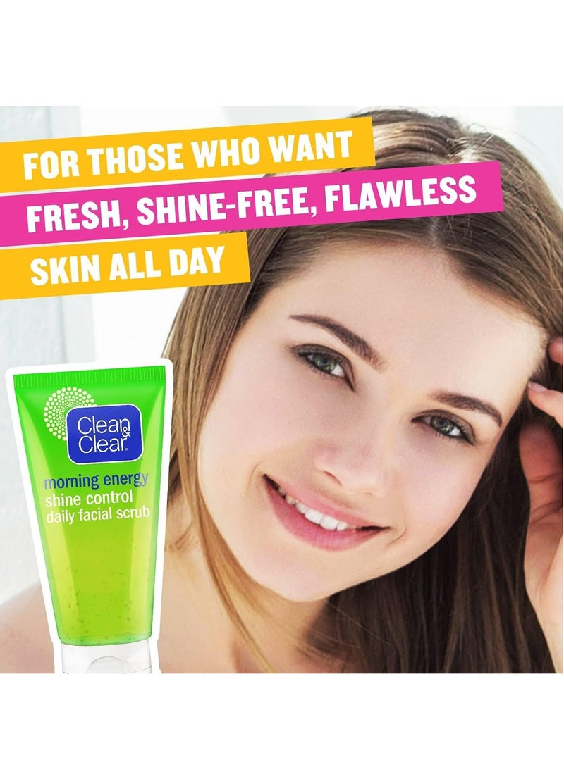 Clean & Clear Morning Energy Shine Control Daily Facial Scrub 150ml - Image 2