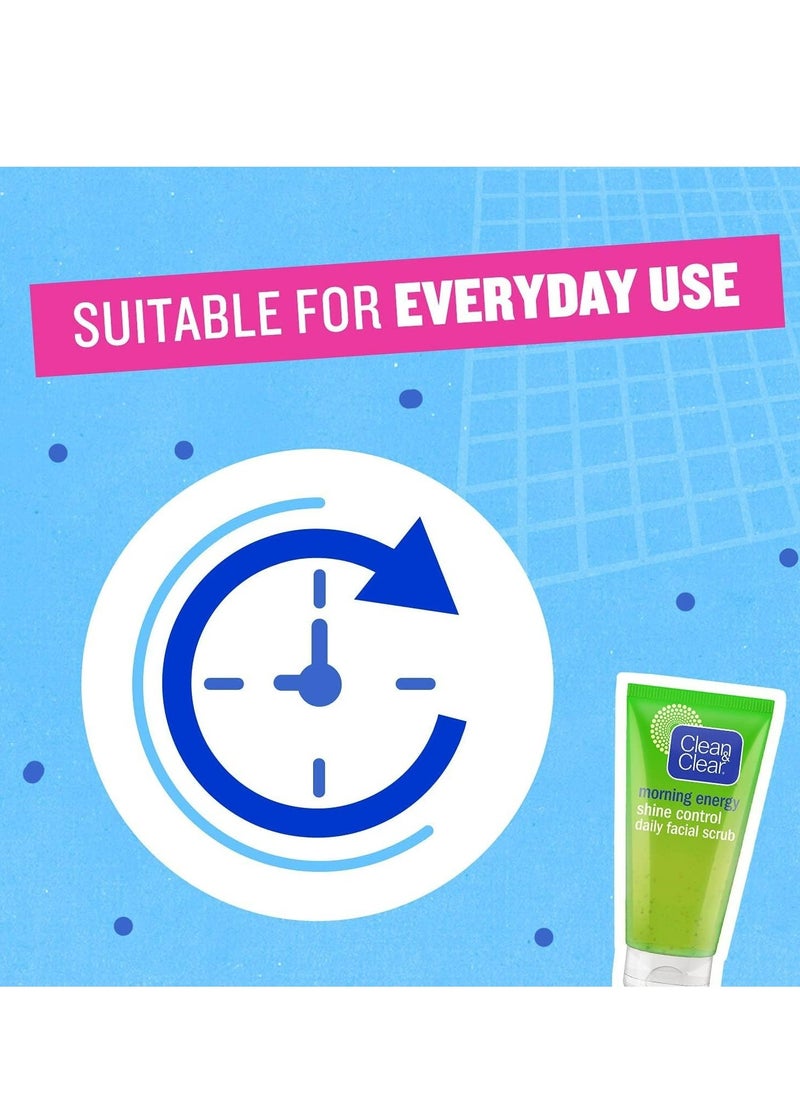 Clean & Clear Morning Energy Shine Control Daily Facial Scrub 150ml - Image 5
