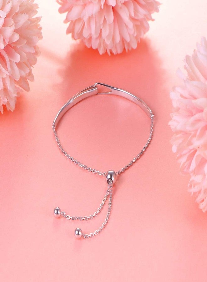 FLYOW Sterling Silver Always My Sister Forever My Friend Inspirational Adjustable Infinity Bracelet Friendship Jewelry for Women - Image 5